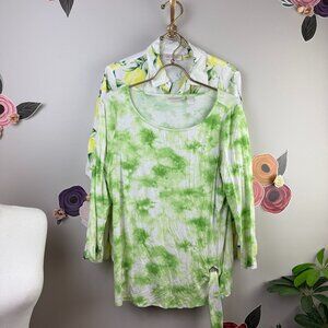 Belle by Kim Gravel Set - Squeeze the Day  & Tiedye 3/4 Slv Shirts - Size - XS
